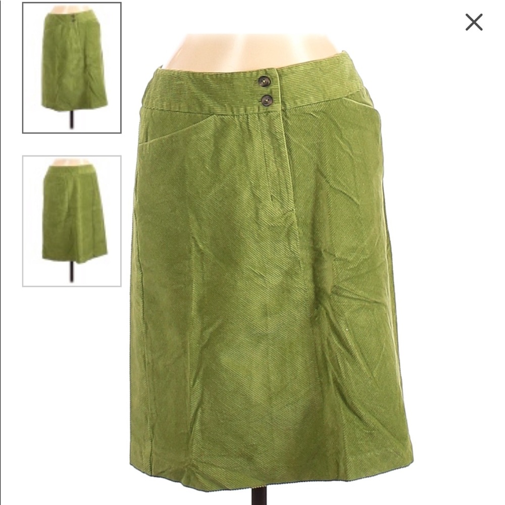 Talbots boho corduroy knee length fall skirt